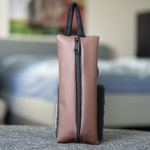 Flache Federtasche aus Kunstleder Klein und Groß